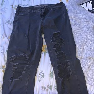 American Eagle Gray Tomgirl Jeans